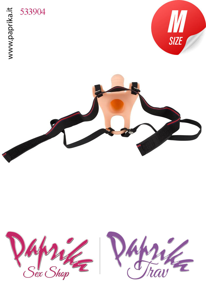 Strap-On Silicone Fallo Cavo Protesi 15 cm Ø 35 Punta Piena 5 cm Non Vibrante Strap-On Silicone Fallo Cavo Protesi 15 cm Ø 35 Punta Piena 5 cm Non Vibrante