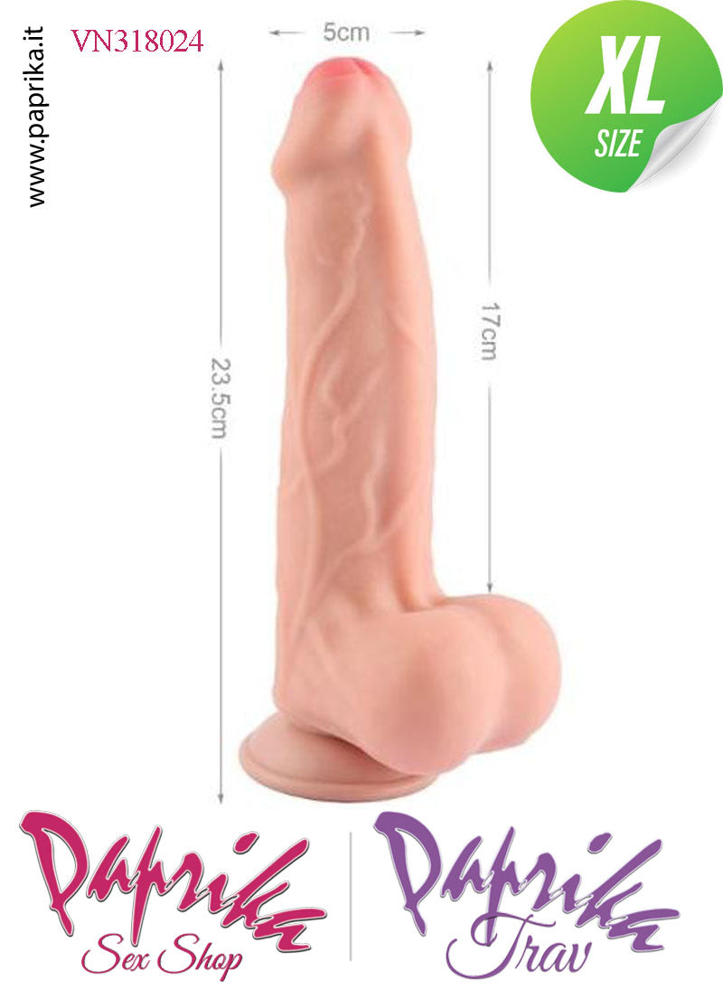 Strap-On Fallo XL Pelle Mobile Non Vibrante 23 cm Ø 50 Mutanda 3 Anelli Acciaio Strap-On Fallo XL Pelle Mobile Non Vibrante 23 cm Ø 50 Mutanda 3 Anelli Acciaio