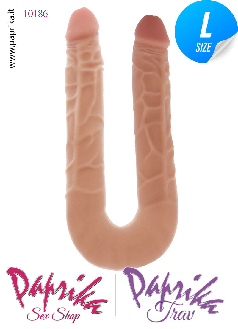 Fallo Doppio 2 Estremità 2 Partner Non Vibrante 40 cm Ø 38 Pvc Flessibile Fallo Doppio 2 Estremità 2 Partner Non Vibrante 40 cm Ø 38 Pvc Flessibile