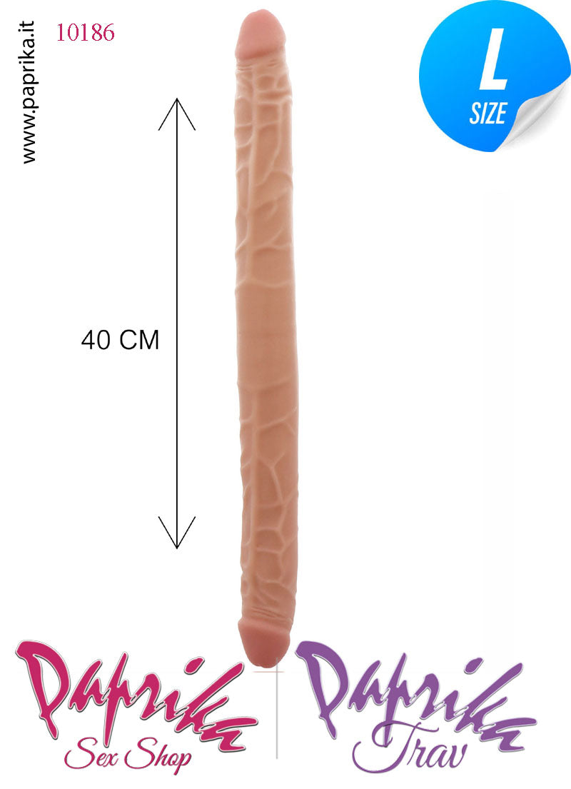 Fallo Doppio 2 Estremità 2 Partner Non Vibrante 40 cm Ø 38 Pvc Flessibile Fallo Doppio 2 Estremità 2 Partner Non Vibrante 40 cm Ø 38 Pvc Flessibile