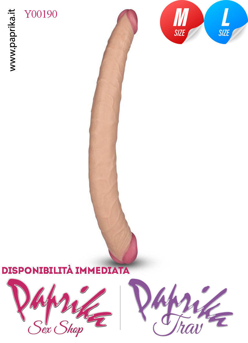 Fallo Doppio 2 Estremità Diverse 2 Partner Non Vibrante 36 cm Ø 30/42 Pvc Flessibile Fallo Doppio 2 Estremità Diverse 2 Partner Non Vibrante 36 cm Ø 30/42 Pvc Flessibile