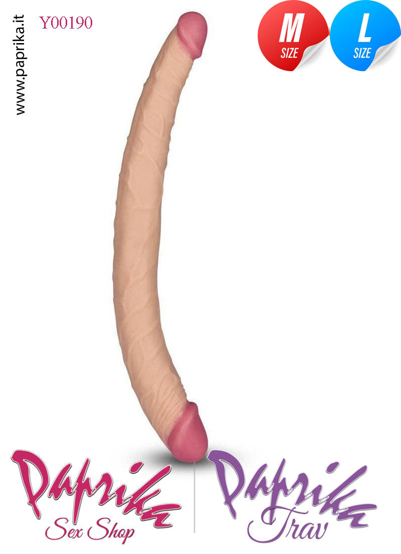 Fallo Doppio 2 Estremità Diverse 2 Partner Non Vibrante 36 cm Ø 30/42 Pvc Flessibile Fallo Doppio 2 Estremità Diverse 2 Partner Non Vibrante 36 cm Ø 30/42 Pvc Flessibile