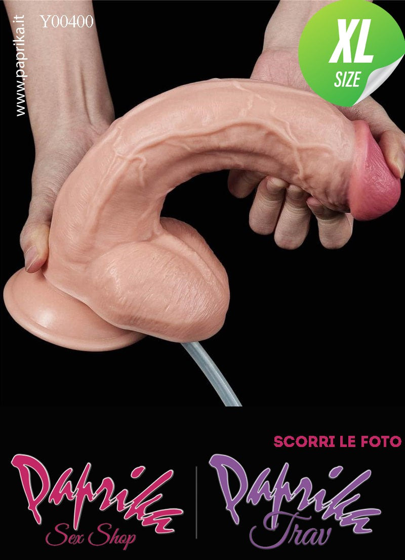Fallo Testicoli TPE Non Vibrante Eiaculazione Squirting 23 cm Ø 50 Unisex Ventosa Fallo Testicoli TPE Non Vibrante Eiaculazione Squirting 23 cm Ø 50 Unisex Ventosa