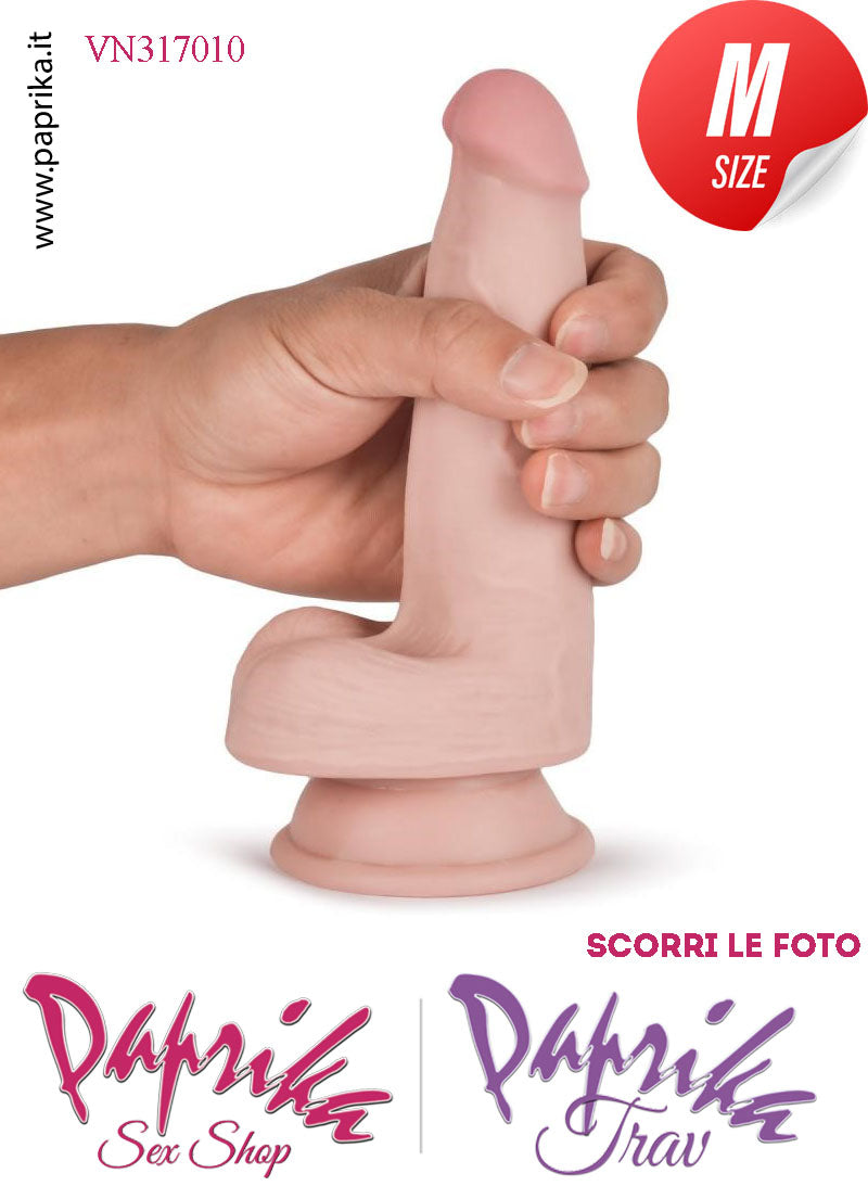 Fallo Testicoli TPE Tripla Densità Non Vibrante 16 cm Ø 35 Unisex Ventosa Fallo Testicoli TPE Tripla Densità Non Vibrante 16 cm Ø 35 Unisex Ventosa