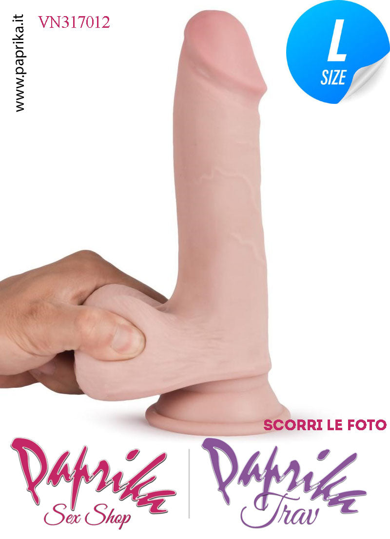 Fallo Testicoli TPE Tripla Densità Non Vibrante 20 cm Ø 42 Unisex Ventosa Fallo Testicoli TPE Tripla Densità Non Vibrante 20 cm Ø 42 Unisex Ventosa