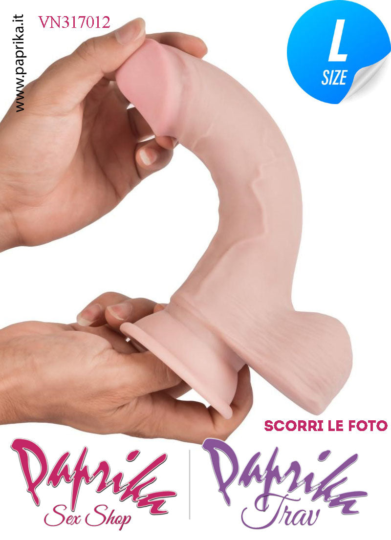 Fallo Testicoli TPE Tripla Densità Non Vibrante 20 cm Ø 42 Unisex Ventosa Fallo Testicoli TPE Tripla Densità Non Vibrante 20 cm Ø 42 Unisex Ventosa