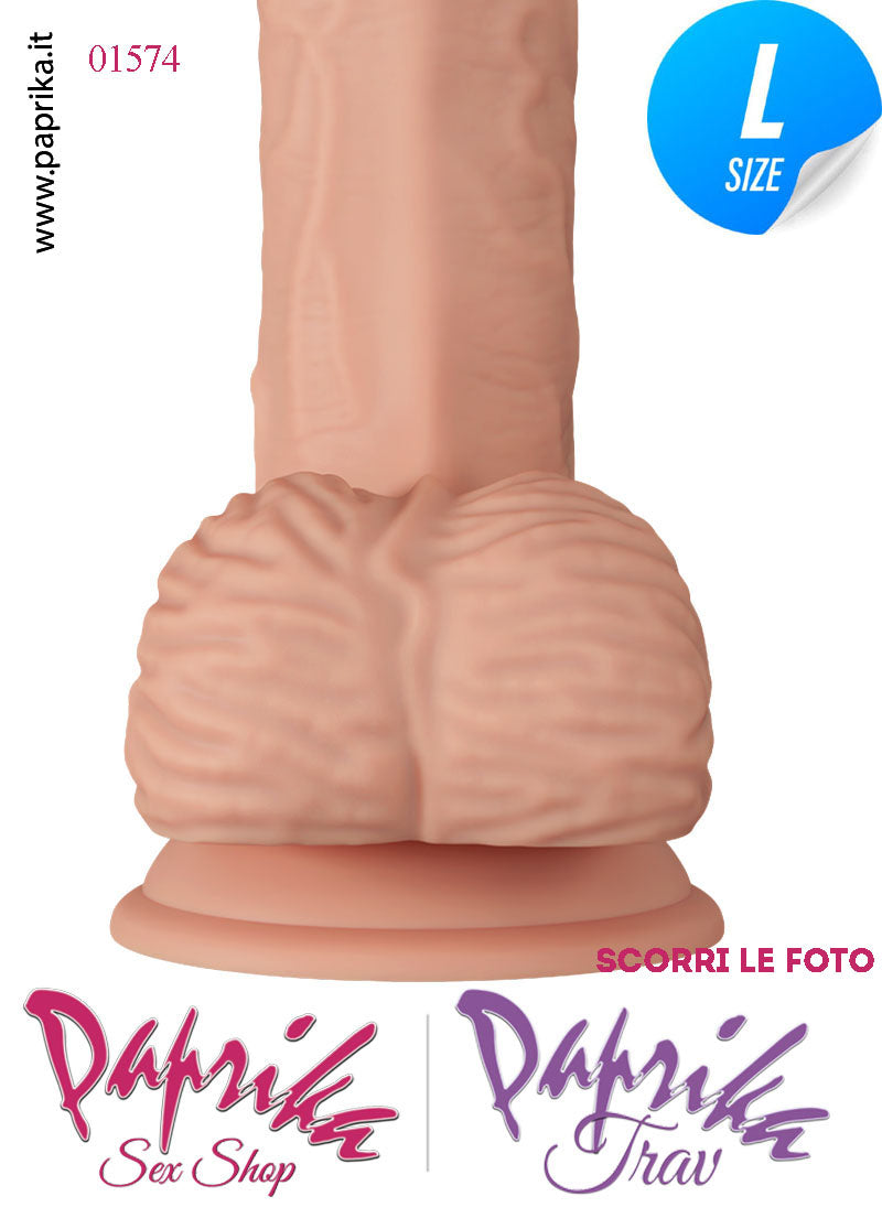 Fallo Testicoli Large Unisex TPR 18 cm Ø 39 Ventosa Non Vibrante Fallo Testicoli Large Unisex TPR 18 cm Ø 39 Ventosa Non Vibrante
