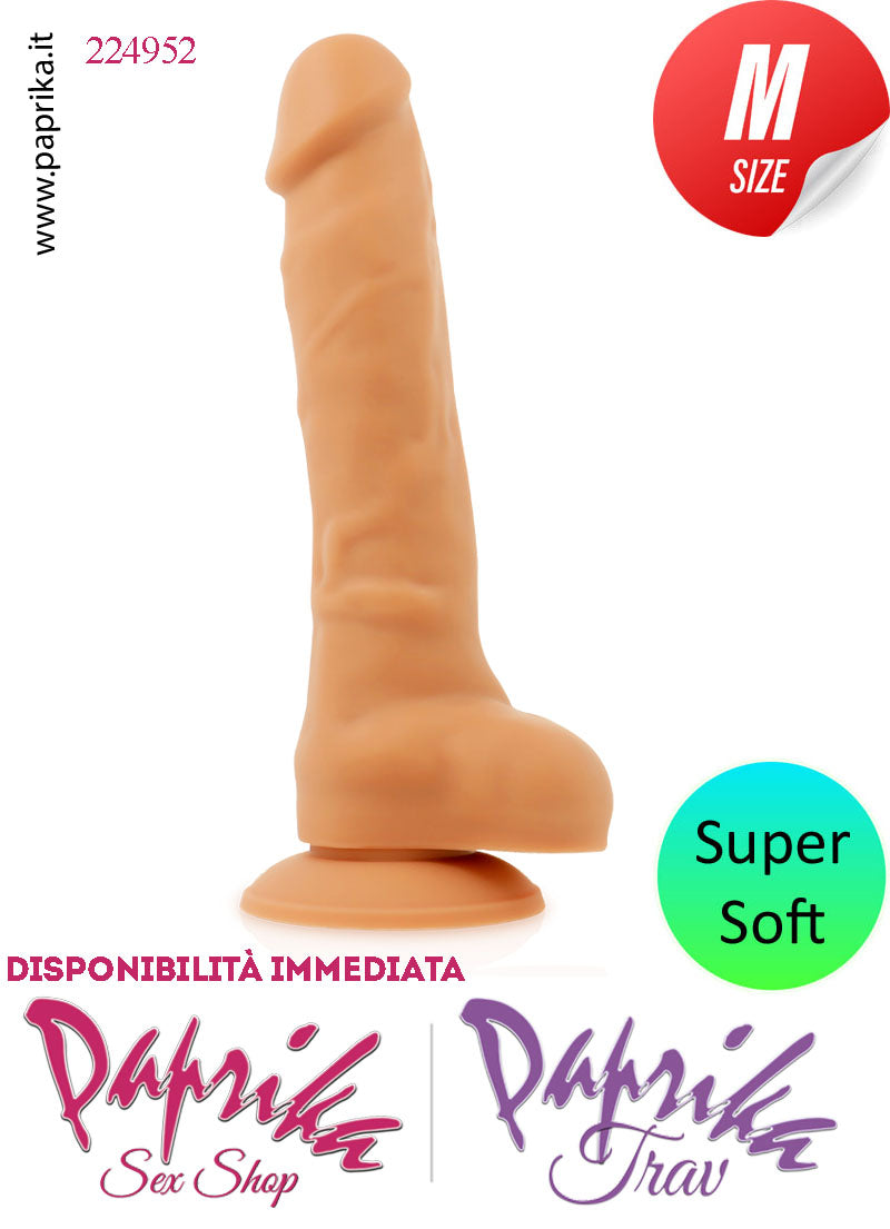 Fallo Testicoli Medium Silicone Non Vibrante 18 cm Ø 35 Unisex Ventosa Fallo Testicoli Medium Silicone Non Vibrante 18 cm Ø 35 Unisex Ventosa