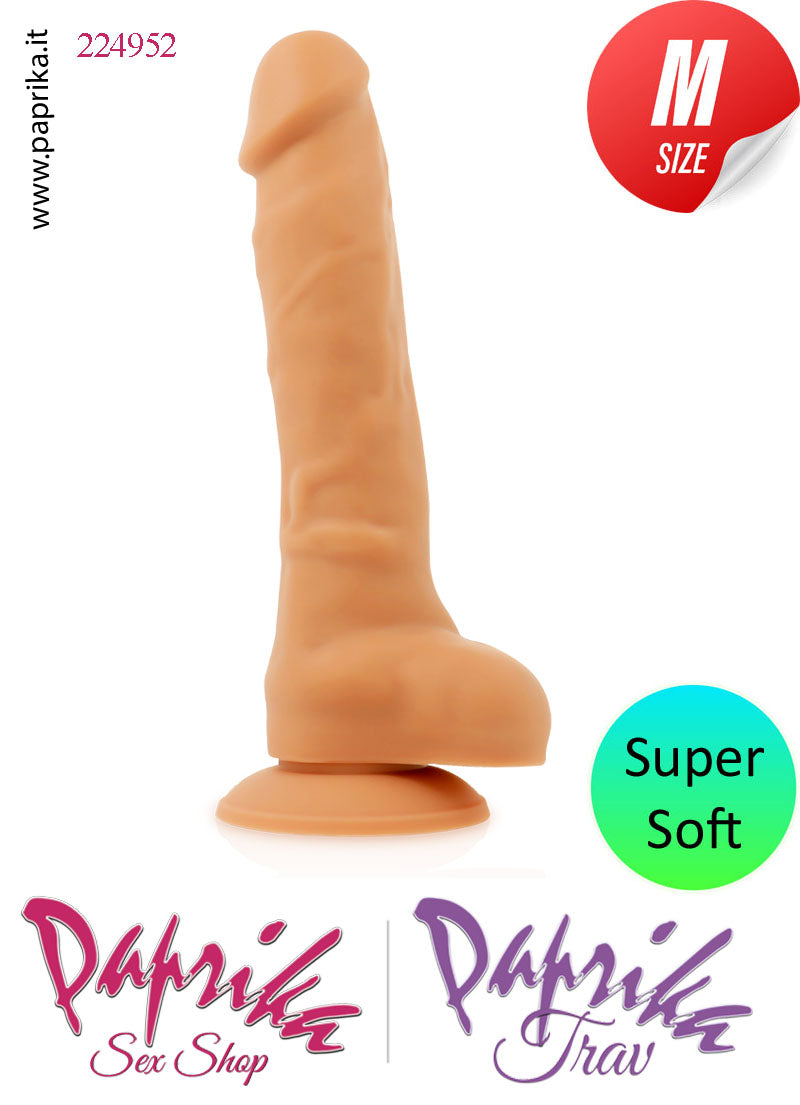 Fallo Testicoli Medium Silicone Non Vibrante 18 cm Ø 35 Unisex Ventosa Fallo Testicoli Medium Silicone Non Vibrante 18 cm Ø 35 Unisex Ventosa