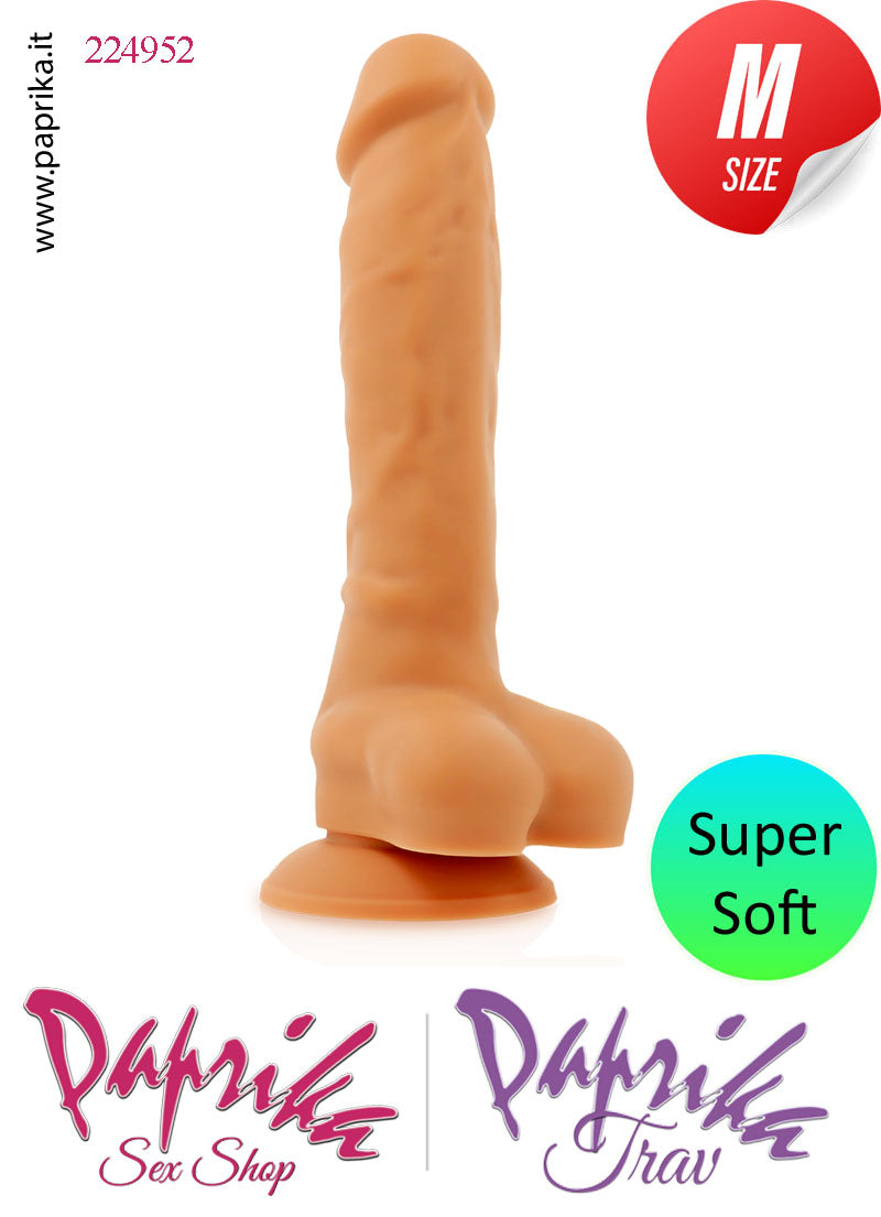 Fallo Testicoli Medium Silicone Non Vibrante 18 cm Ø 35 Unisex Ventosa Fallo Testicoli Medium Silicone Non Vibrante 18 cm Ø 35 Unisex Ventosa