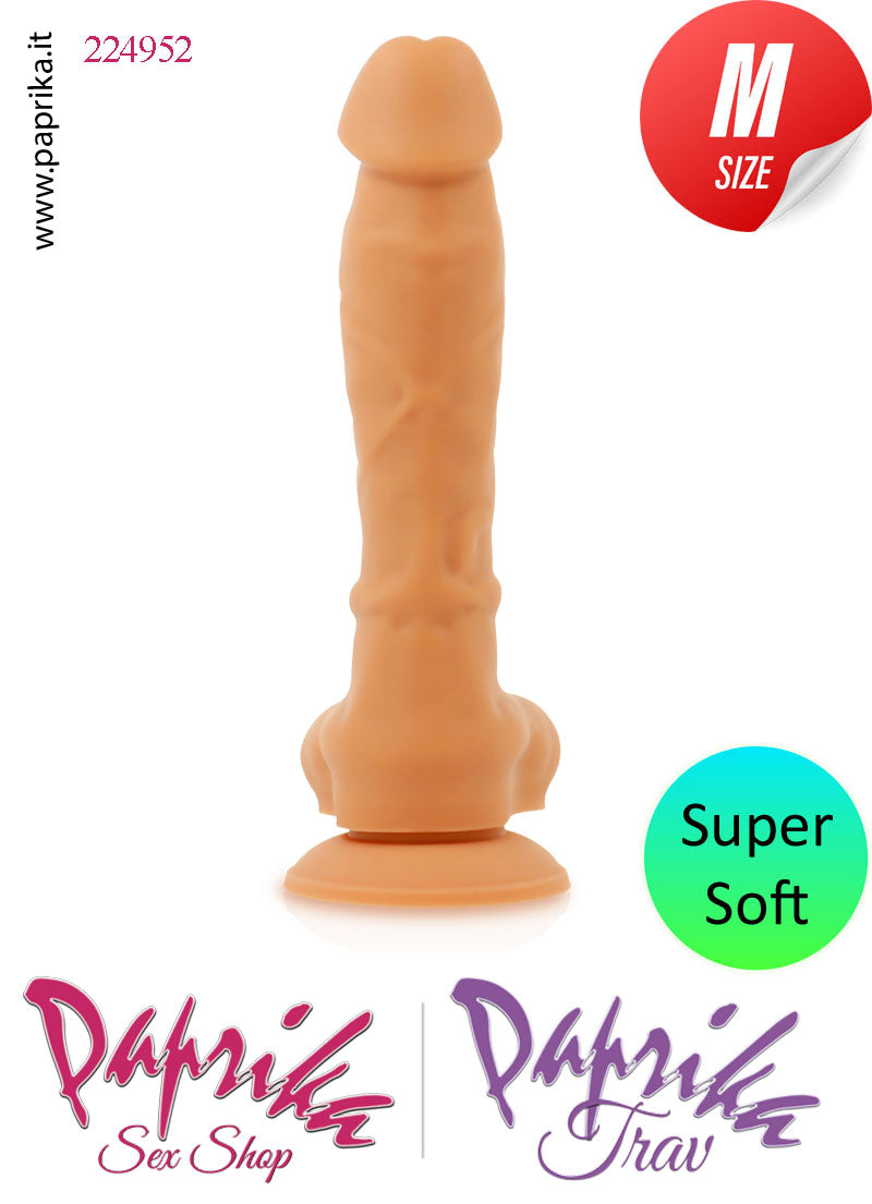 Fallo Testicoli Medium Silicone Non Vibrante 18 cm Ø 35 Unisex Ventosa Fallo Testicoli Medium Silicone Non Vibrante 18 cm Ø 35 Unisex Ventosa