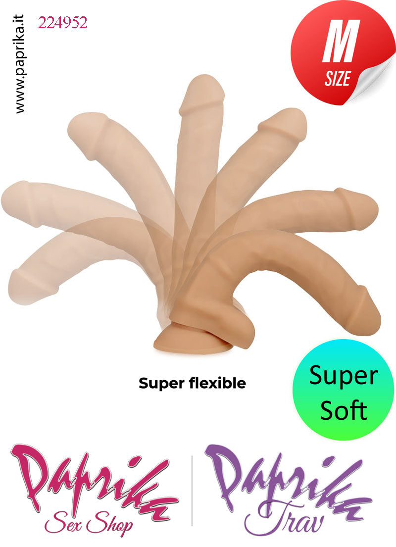 Fallo Testicoli Medium Silicone Non Vibrante 18 cm Ø 35 Unisex Ventosa Fallo Testicoli Medium Silicone Non Vibrante 18 cm Ø 35 Unisex Ventosa