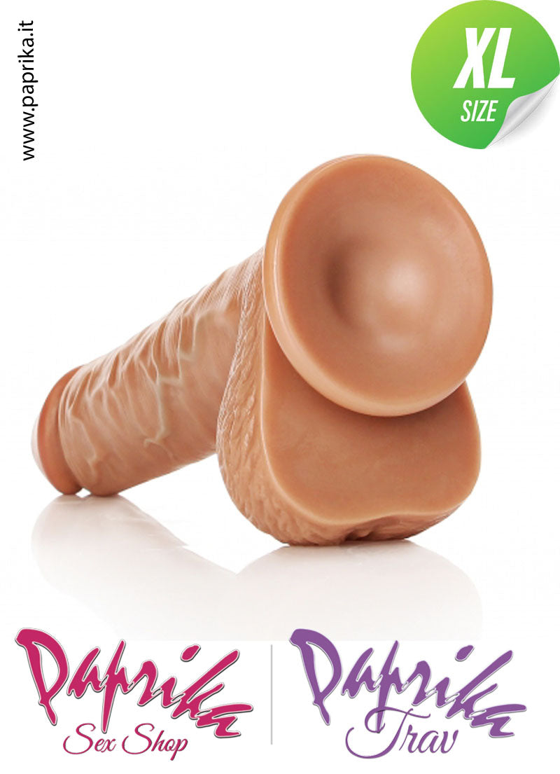 Fallo Testicoli XL Unisex Pvc 23 cm Ø 50 Ventosa Potente Non Vibrante Fallo Testicoli XL Unisex Pvc 23 cm Ø 50 Ventosa Potente Non Vibrante