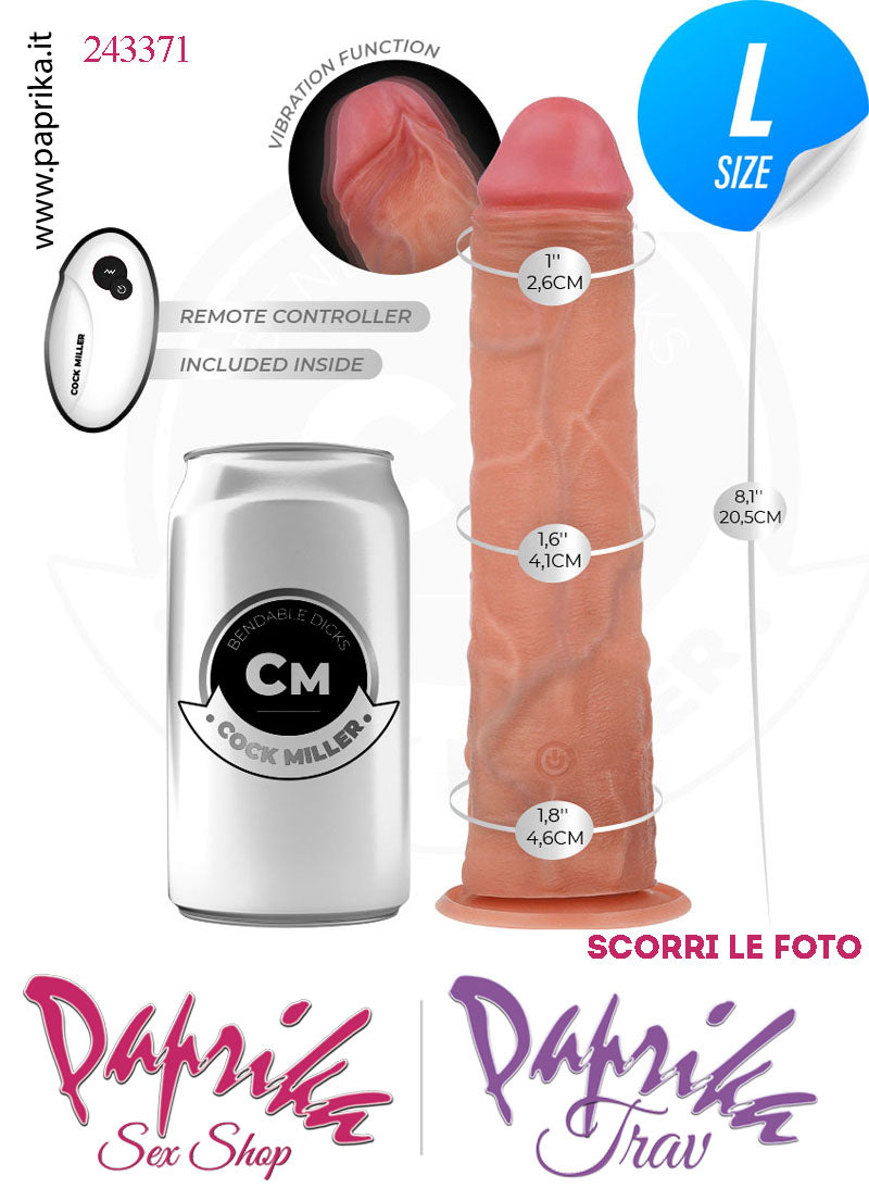 Vibratore Silicone Telecomando Ventosa 10 Velocità Venature Stimolanti 21 cm Ø 41/46 Vibratore Silicone Telecomando Ventosa 10 Velocità Venature Stimolanti 21 cm Ø 41/46