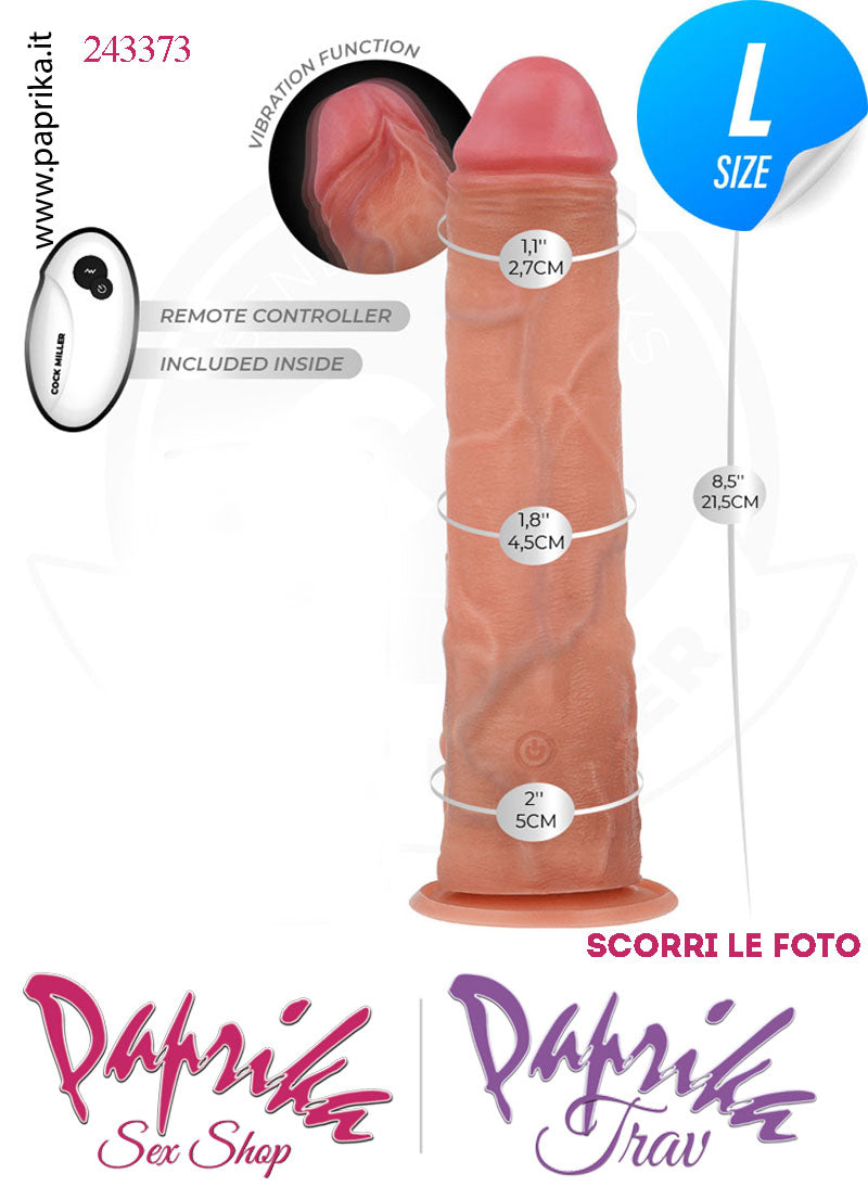 Vibratore Silicone Telecomando Ventosa 10 Velocità Venature Stimolanti 22 cm Ø 45/50 Vibratore Silicone Telecomando Ventosa 10 Velocità Venature Stimolanti 22 cm Ø 45/50