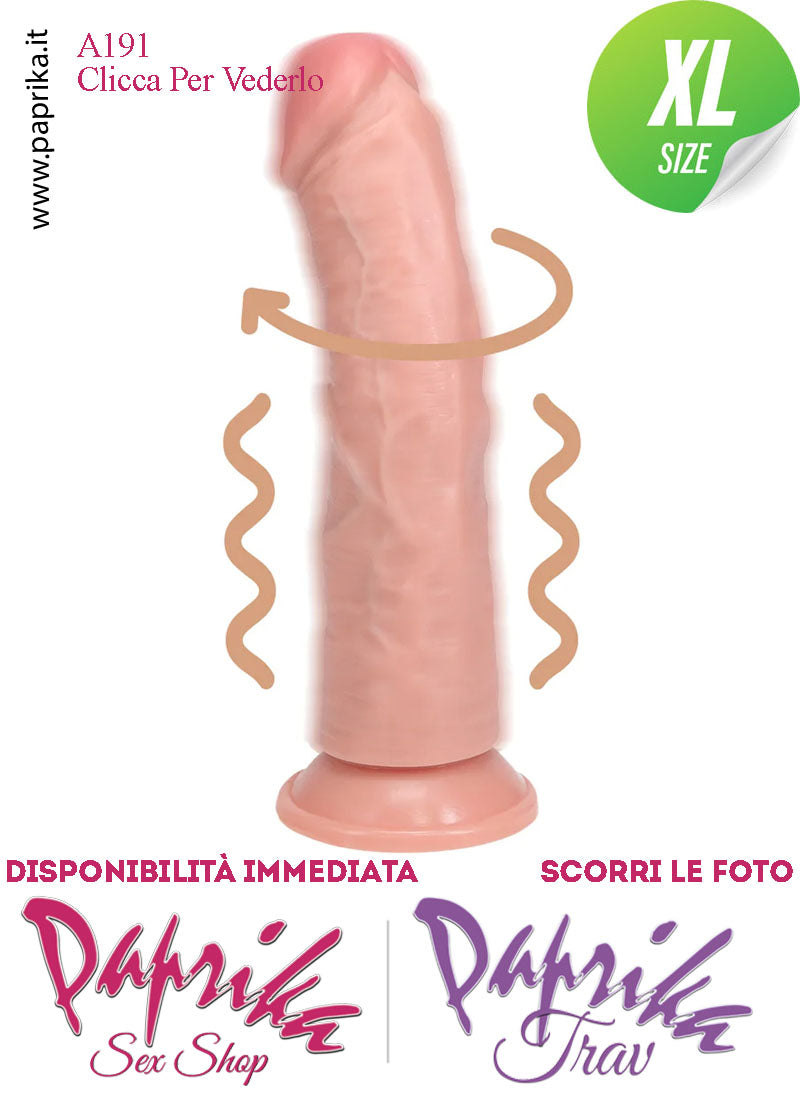 Fallo Vibrante e Rotante Pvc Ventosa Venature Stimolanti 10 Velocità 20 cm Ø 45 Fallo Vibrante e Rotante Pvc Ventosa Venature Stimolanti 10 Velocità 20 cm Ø 45
