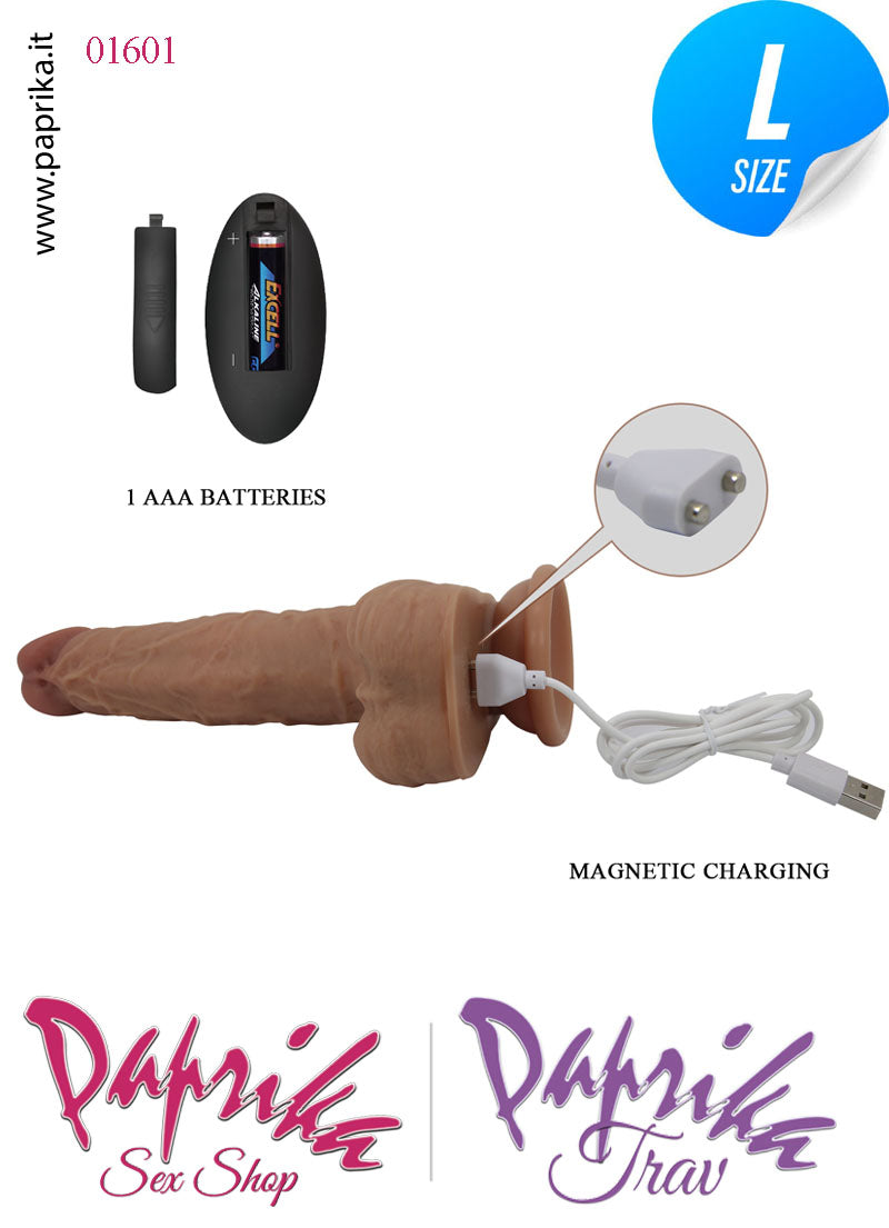 Fallo Su e Giù Vibrante Telecomandato Silicone Ventosa 20 cm Ø 40 Fallo Su e Giù Vibrante Telecomandato Silicone Ventosa 20 cm Ø 40