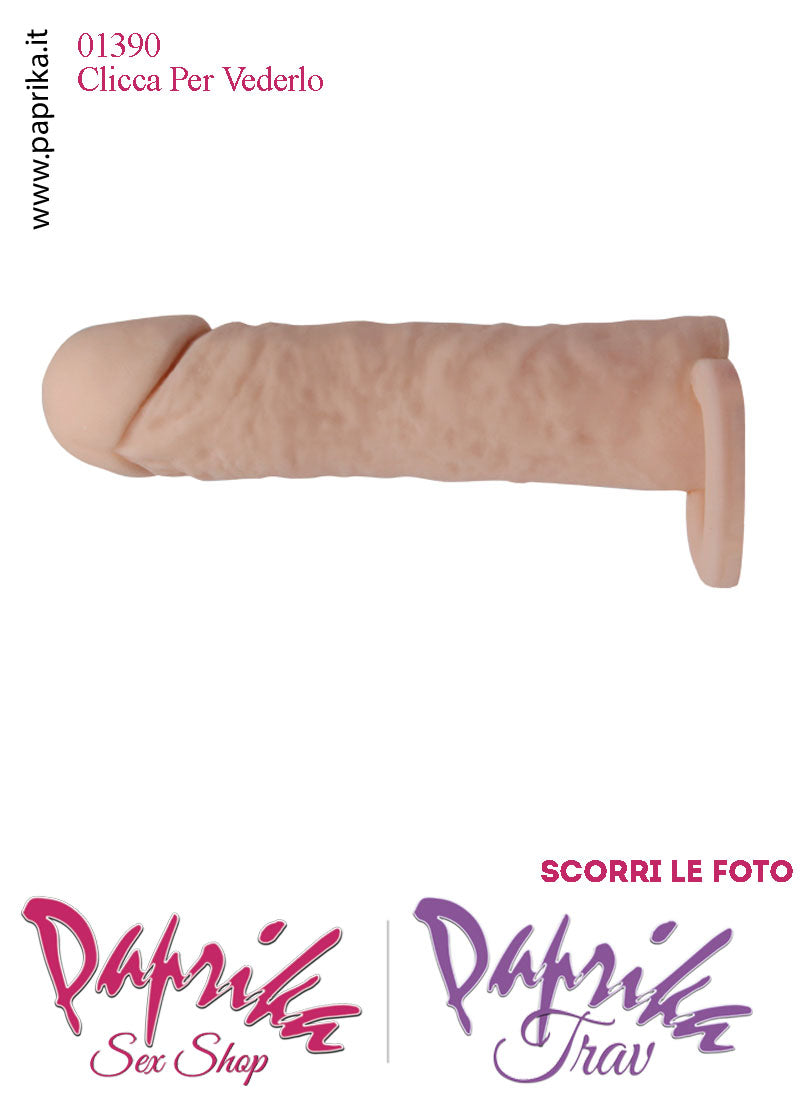 Prolunga Guaina Allungamento Pene 4 cm Anello Elasticizzato Testicoli Prolunga Guaina Allungamento Pene 4 cm Anello Elasticizzato Testicoli