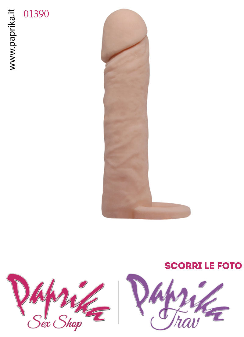 Prolunga Guaina Allungamento Pene 4 cm Anello Elasticizzato Testicoli Prolunga Guaina Allungamento Pene 4 cm Anello Elasticizzato Testicoli