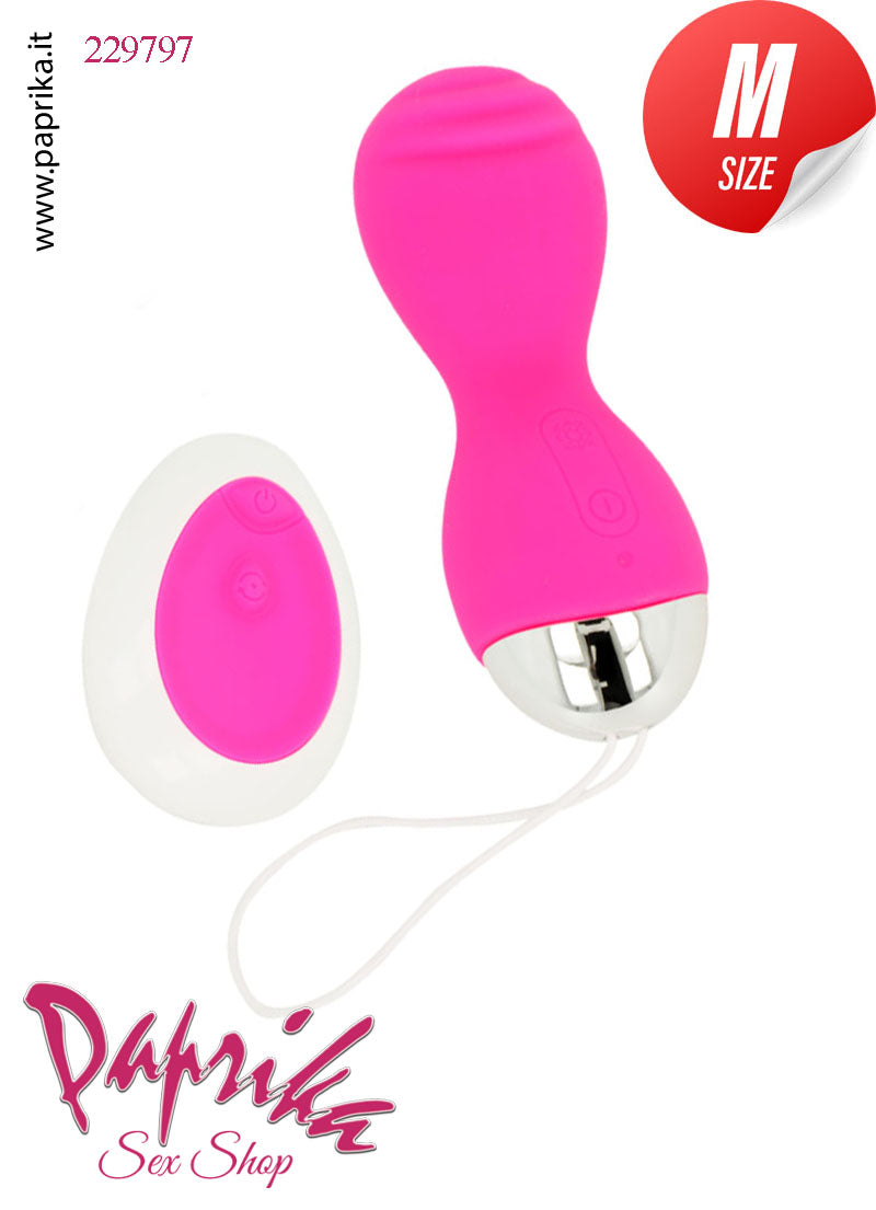Ovulo Palline Vaginali Vibranti Silicone 9 cm Ø 32 Telecomando 10 Velocità