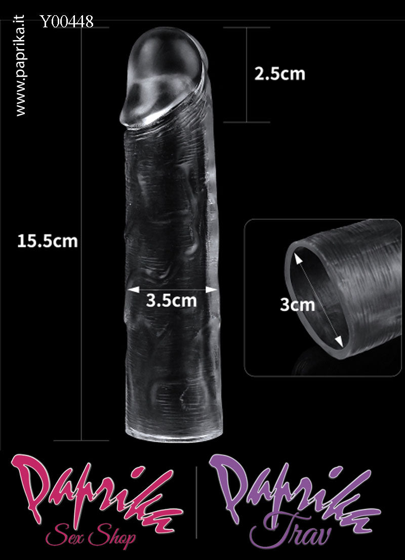 Prolunga Guaina Allungamento Pene 2.5 cm Tpe Morbido Trasparente Prolunga Guaina Allungamento Pene 2.5 cm Tpe Morbido Trasparente