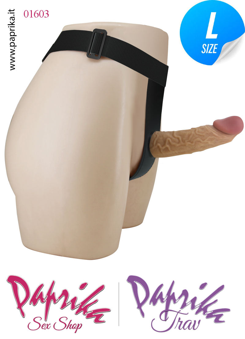 Strap-On Maschile Protesi Cava 16 cm Ø 44 Prolunga Non Vibrante Mutanda Strap-On Maschile Protesi Cava 16 cm Ø 44 Prolunga Non Vibrante Mutanda