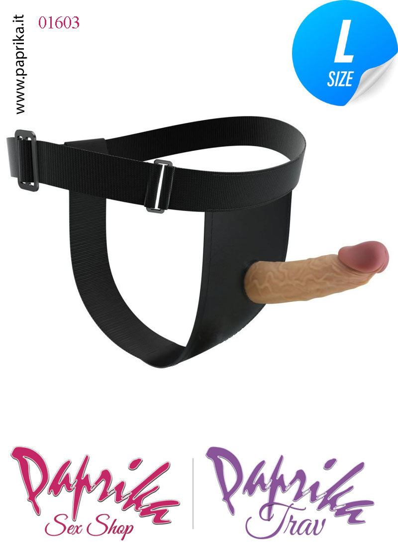 Strap-On Maschile Protesi Cava 16 cm Ø 44 Prolunga Non Vibrante Mutanda Strap-On Maschile Protesi Cava 16 cm Ø 44 Prolunga Non Vibrante Mutanda