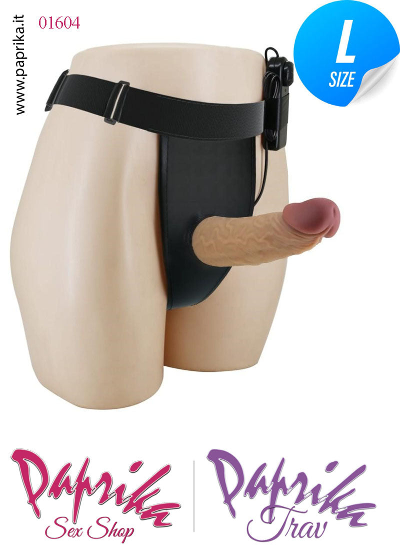 Strap-On Maschile Protesi Cava 18 cm Ø 45 Prolunga Vibrante Mutanda Strap-On Maschile Protesi Cava 18 cm Ø 45 Prolunga Vibrante Mutanda