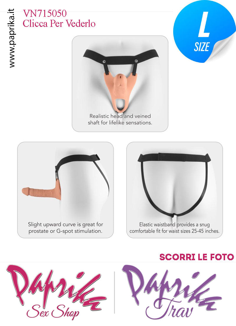 Strap-On Silicone Fallo Cavo Protesi 15 cm Ø 42 Punta Piena 5 cm Foro Testicoli Strap-On Silicone Fallo Cavo Protesi 15 cm Ø 42 Punta Piena 5 cm Foro Testicoli