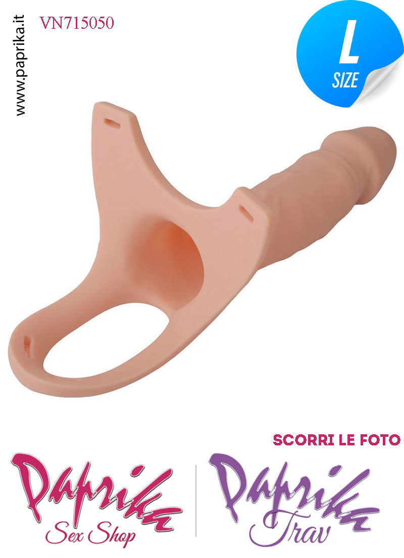 Strap-On Silicone Fallo Cavo Protesi 15 cm Ø 42 Punta Piena 5 cm Foro Testicoli Strap-On Silicone Fallo Cavo Protesi 15 cm Ø 42 Punta Piena 5 cm Foro Testicoli