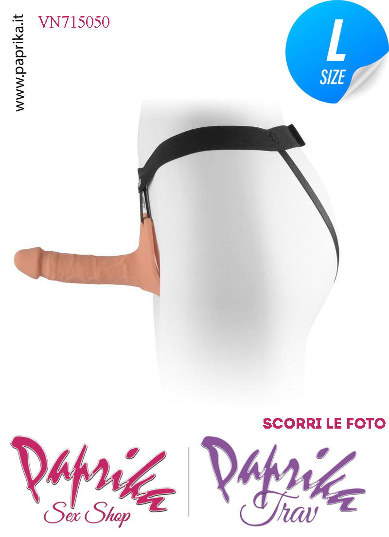 Strap-On Silicone Fallo Cavo Protesi 15 cm Ø 42 Punta Piena 5 cm Foro Testicoli Strap-On Silicone Fallo Cavo Protesi 15 cm Ø 42 Punta Piena 5 cm Foro Testicoli