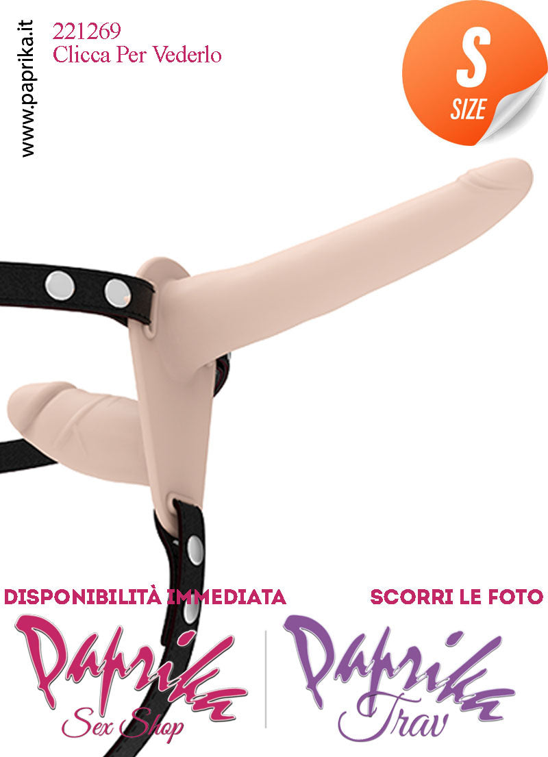 Strap-On Silicone Doppio Sottile Non Vibrante Cinghie Ecopelle Regolabili Strap-On Silicone Doppio Sottile Non Vibrante Cinghie Ecopelle Regolabili