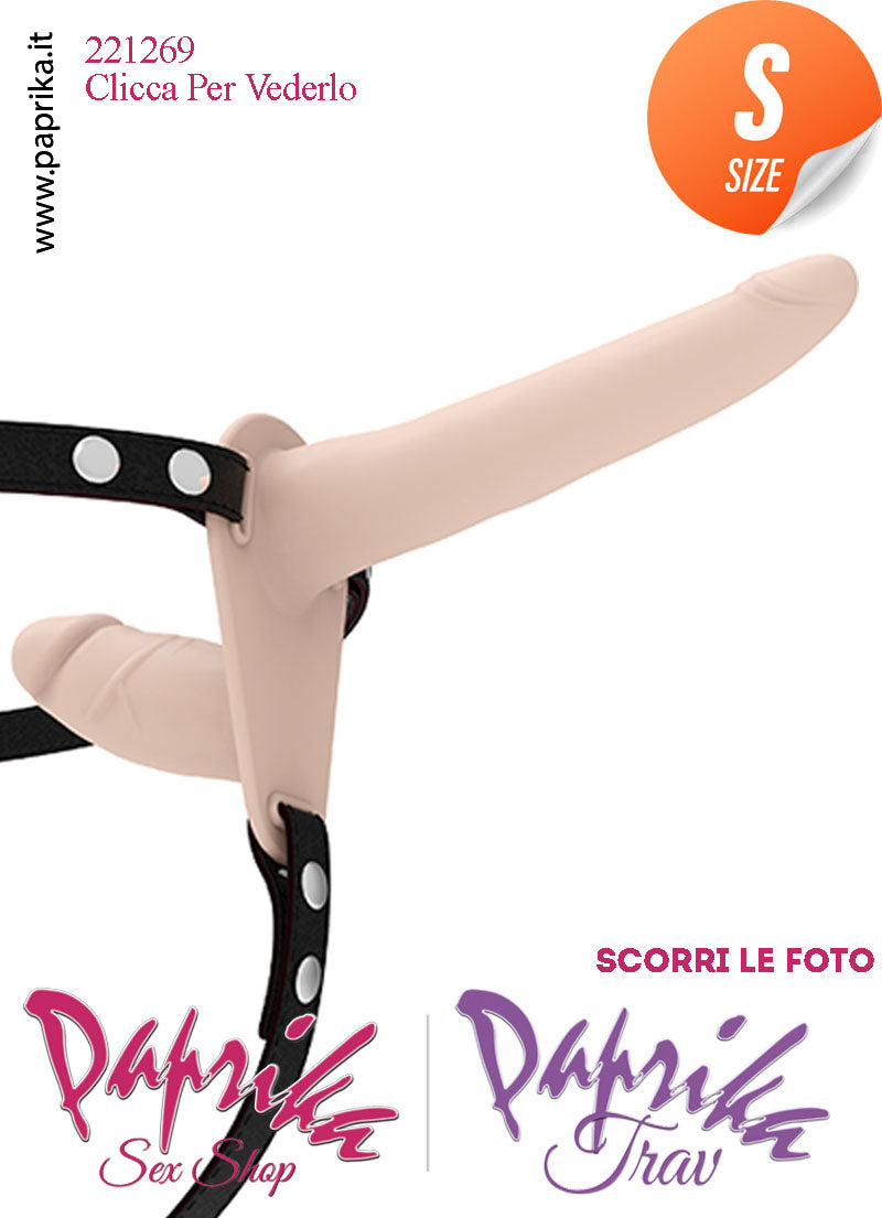 Strap-On Silicone Doppio Sottile Non Vibrante Cinghie Ecopelle Regolabili Strap-On Silicone Doppio Sottile Non Vibrante Cinghie Ecopelle Regolabili
