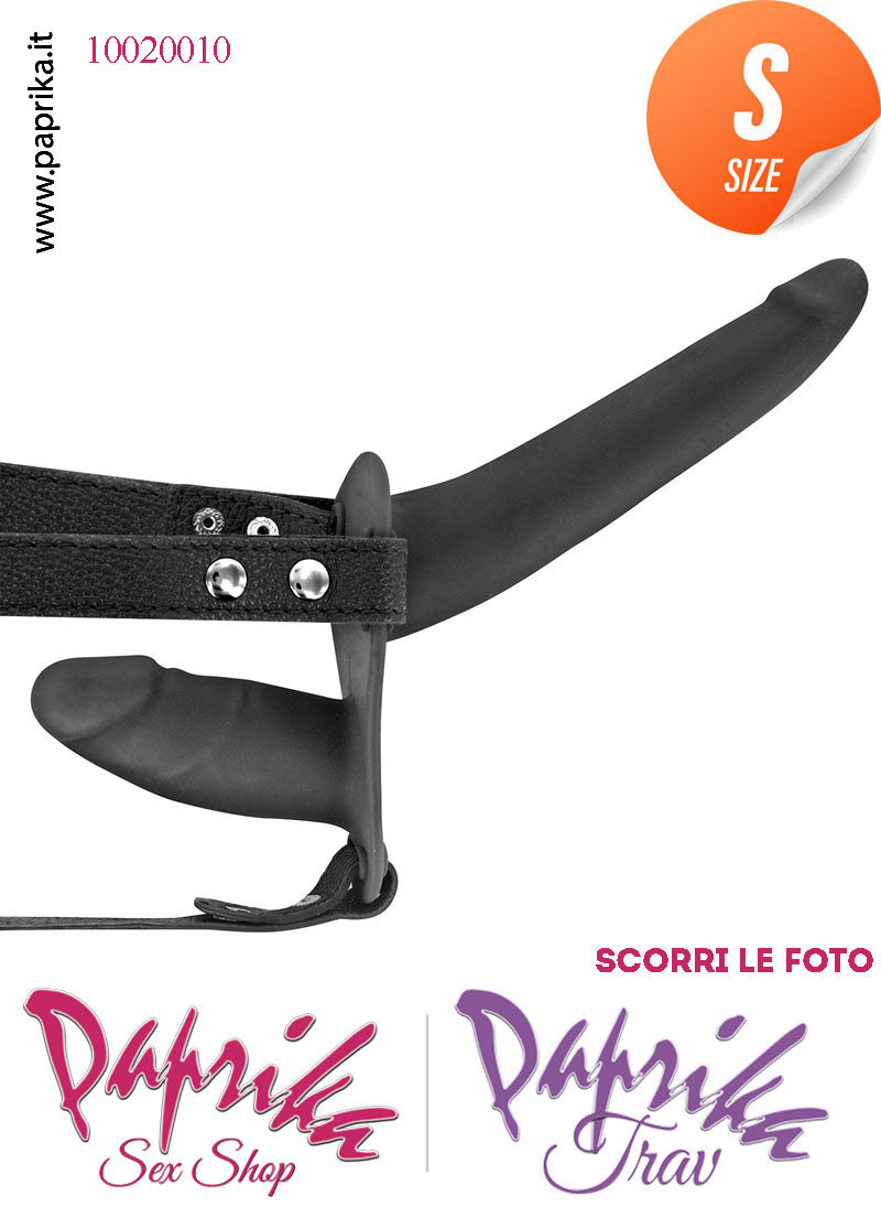 Strap-On Doppio Femminile Silicone Nero Sottile Vibrante Cinghie Ecopelle Regolabili Strap-On Doppio Femminile Silicone Nero Sottile Vibrante Cinghie Ecopelle Regolabili