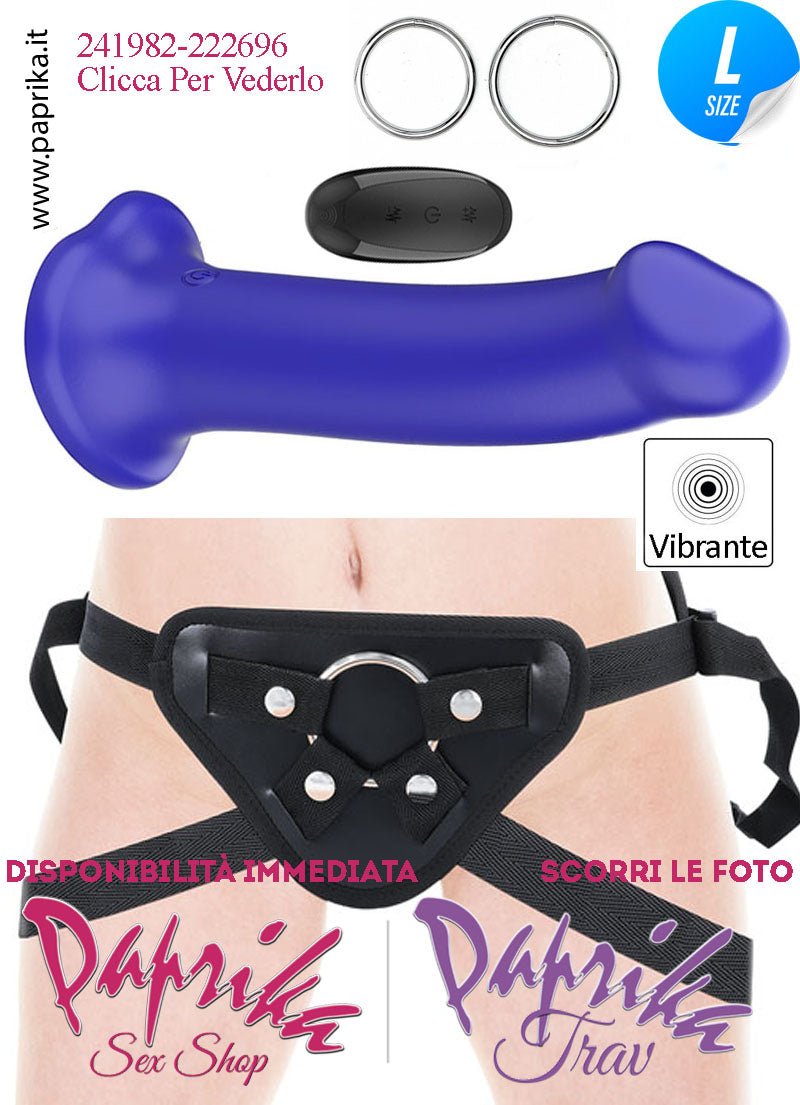 Strap-On Vibratore Liscio Silicone 10 Velocità Unisex 18 cm Ø 39 Telecomando Strap-On Vibratore Liscio Silicone 10 Velocità Unisex 18 cm Ø 39 Telecomando