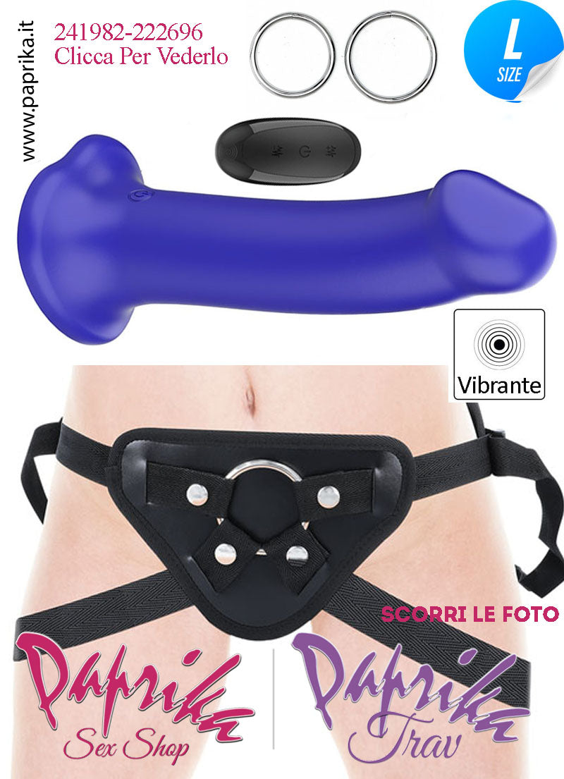 Strap-On Vibratore Liscio Silicone 10 Velocità Unisex 18 cm Ø 39 Telecomando Strap-On Vibratore Liscio Silicone 10 Velocità Unisex 18 cm Ø 39 Telecomando