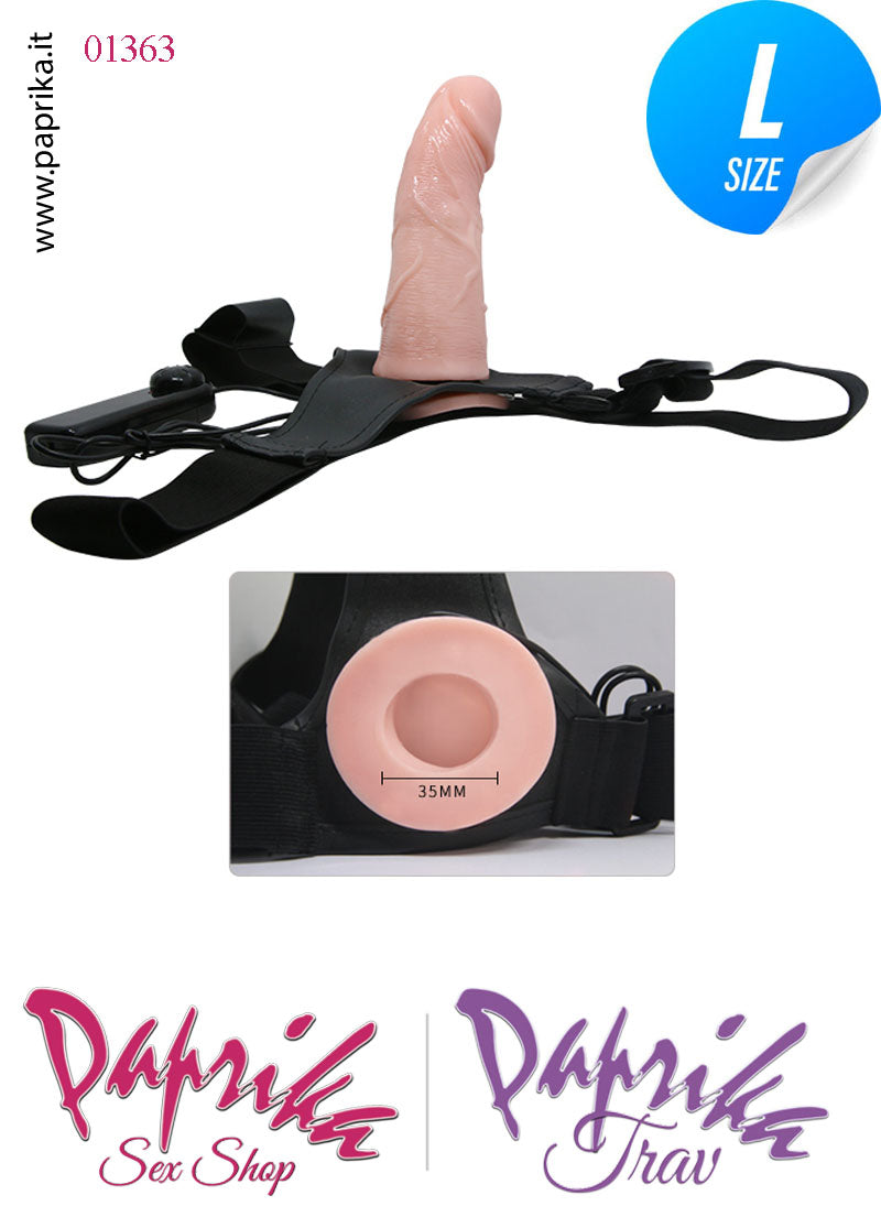 Strap-On Maschile Protesi Cava 15 cm Ø 45 Prolunga Vibrante Mutanda Strap-On Maschile Protesi Cava 15 cm Ø 45 Prolunga Vibrante Mutanda