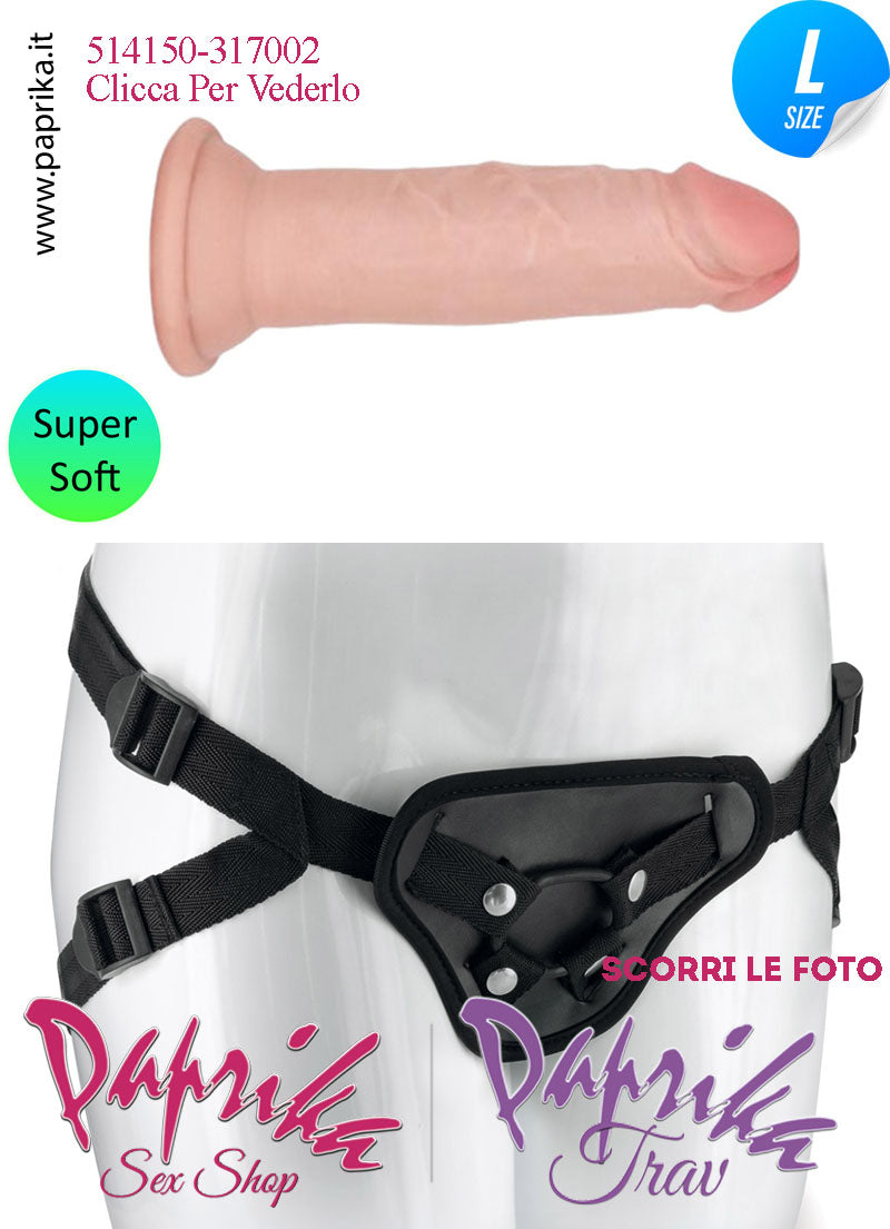 Strap-On Fallo Large Non Vibrante 16 cm Ø 42 Mutanda  2 Anelli Acciaio + 2 Gomma Strap-On Fallo Large Non Vibrante 16 cm Ø 42 Mutanda  2 Anelli Acciaio + 2 Gomma