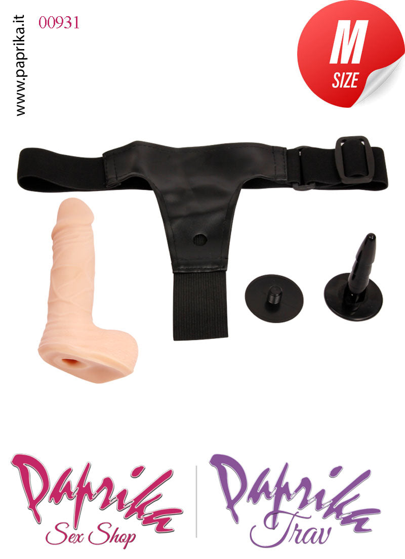 Strap-On Indossabile Mutanda Fallo Pvc Non Vibrante 12 cm Ø 35 Strap-On Indossabile Mutanda Fallo Pvc Non Vibrante 12 cm Ø 35