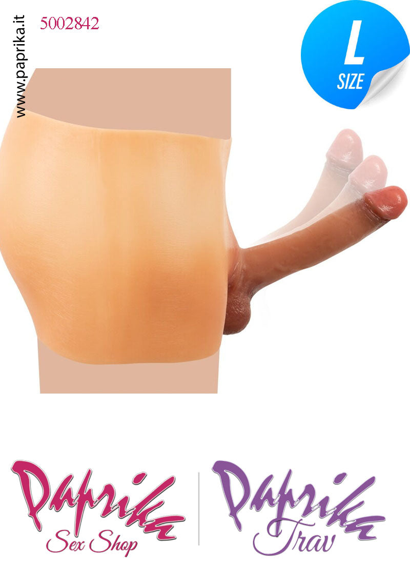 Strap-On Mutanda Silicone Aderente Fallo Pieno Flessibile 19 cm Ø 42 Anima Interna Strap-On Mutanda Silicone Aderente Fallo Pieno Flessibile 19 cm Ø 42 Anima Interna