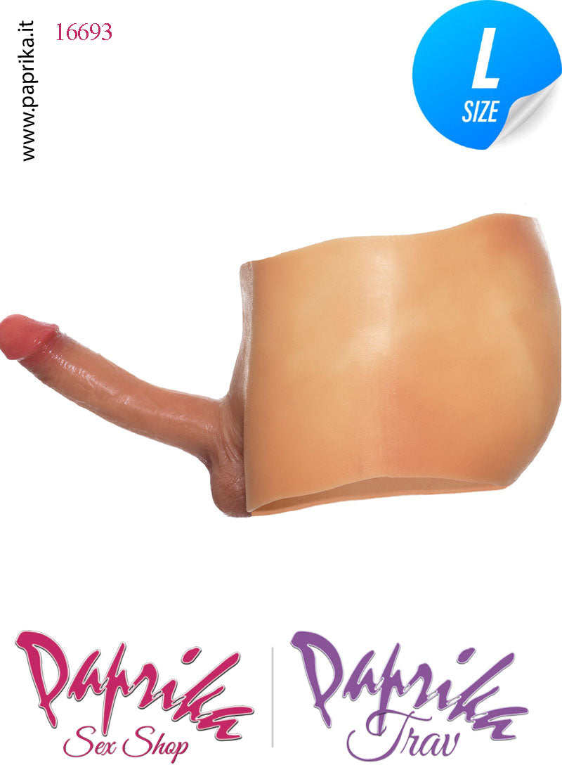 Strap-On Mutanda Silicone Aderente Fallo Pieno Flessibile 18 cm Ø 38 Non Vibrante Strap-On Mutanda Silicone Aderente Fallo Pieno Flessibile 18 cm Ø 38 Non Vibrante