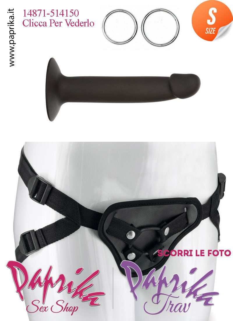 Strap-On Dildo Small Non Vibrante Unisex Silicone Liscio Ventosa 15 cm Ø 28 Strap-On Dildo Small Non Vibrante Unisex Silicone Liscio Ventosa 15 cm Ø 28