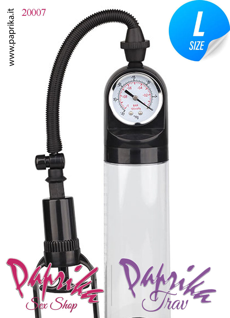 Sviluppatore Maschile Large Miglioramento Erezione Trasparente Manometro Sviluppatore Maschile Large Miglioramento Erezione Trasparente Manometro