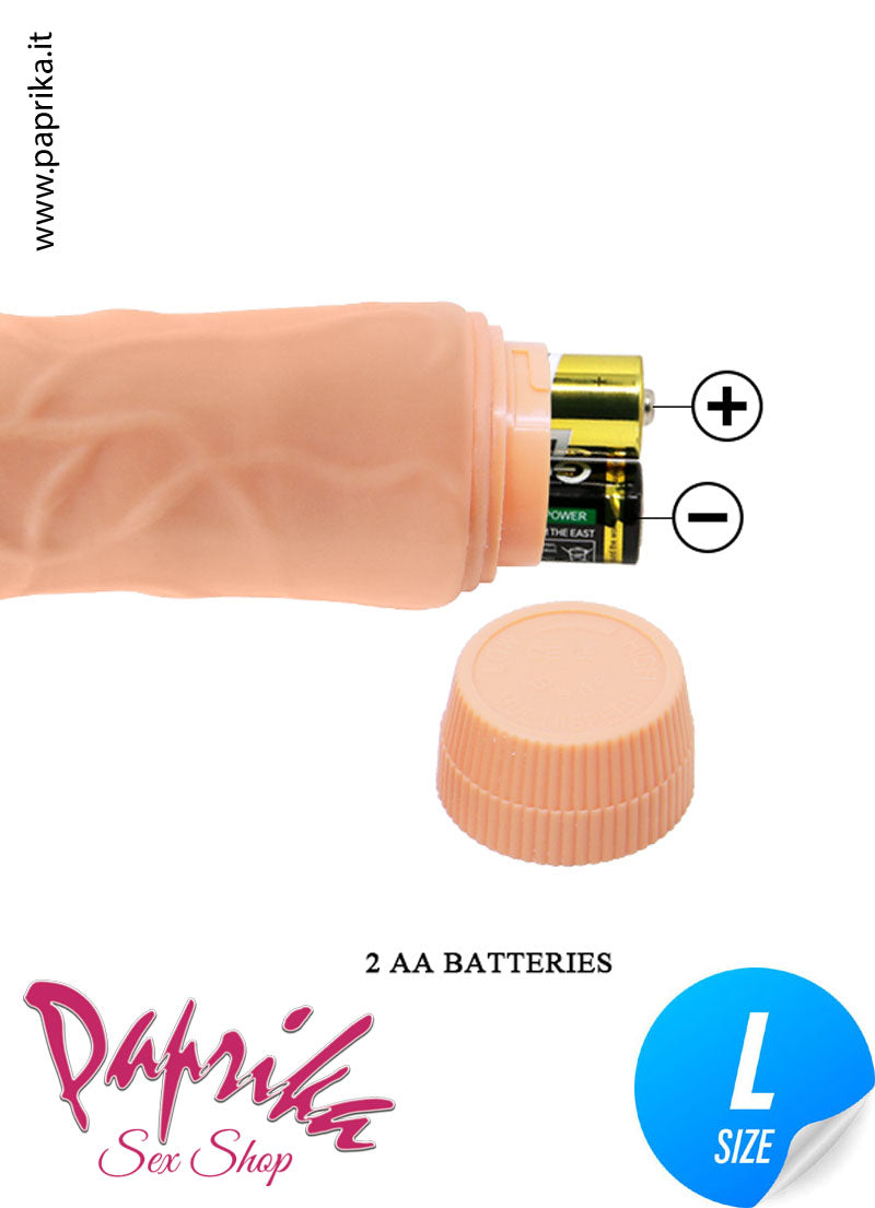 Vibratore Anatomico Unisex 16 cm Ø 43 Velocità Regolabili 2 Pile Vibratore Anatomico Unisex 16 cm Ø 43 Velocità Regolabili 2 Pile
