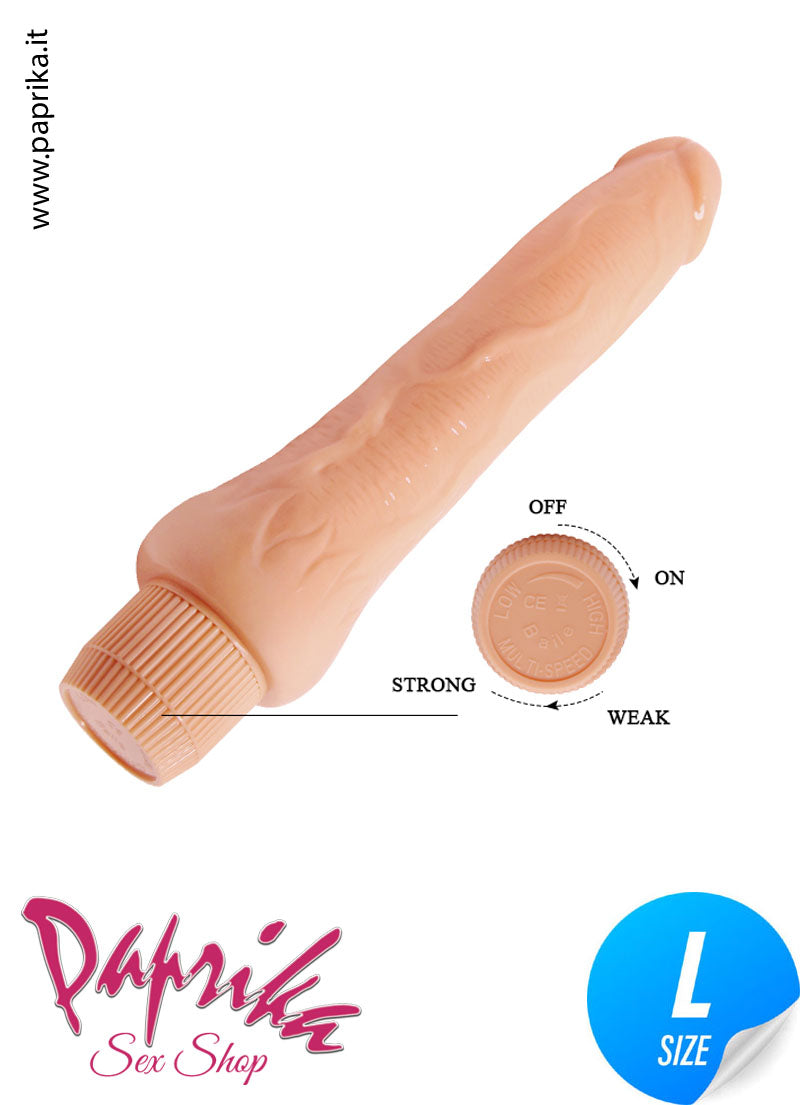 Vibratore Anatomico Unisex 19 cm Ø 42 Velocità Regolabili 2 Pile Vibratore Anatomico Unisex 19 cm Ø 42 Velocità Regolabili 2 Pile