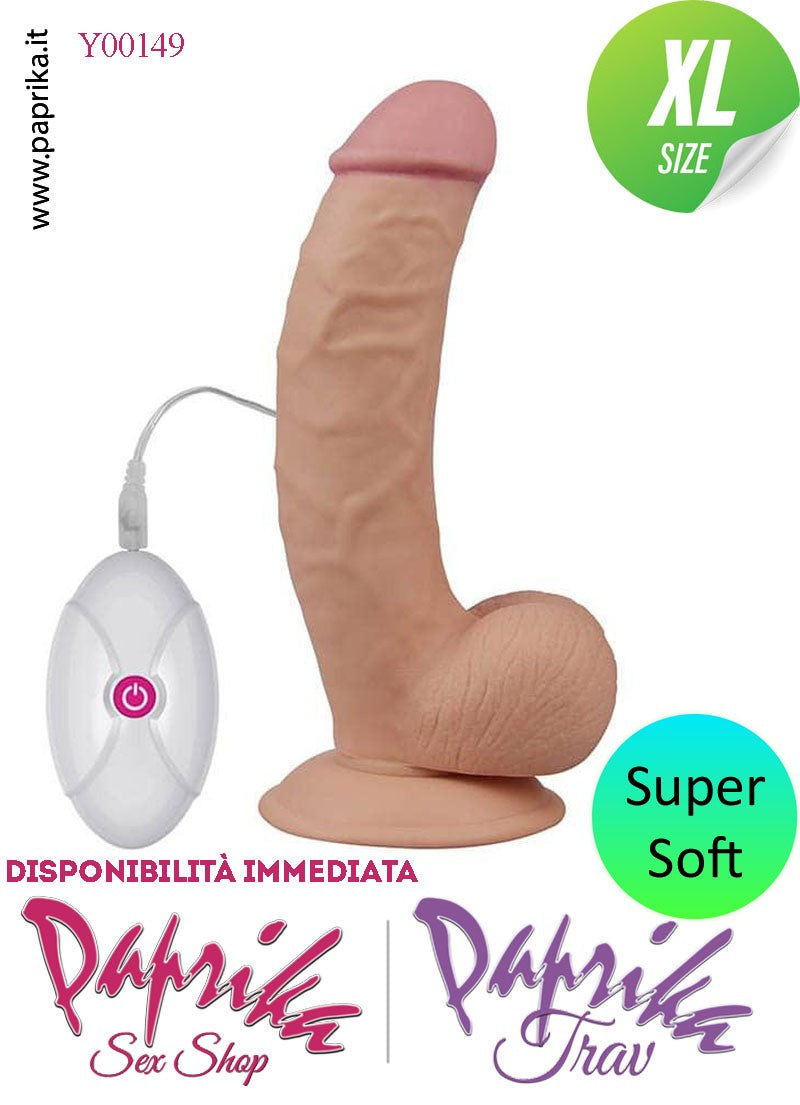 Fallo Testicoli Vibrante Tpe Super Soft Flessibile 21 cm Ø 47 Ventosa Fallo Testicoli Vibrante Tpe Super Soft Flessibile 21 cm Ø 47 Ventosa