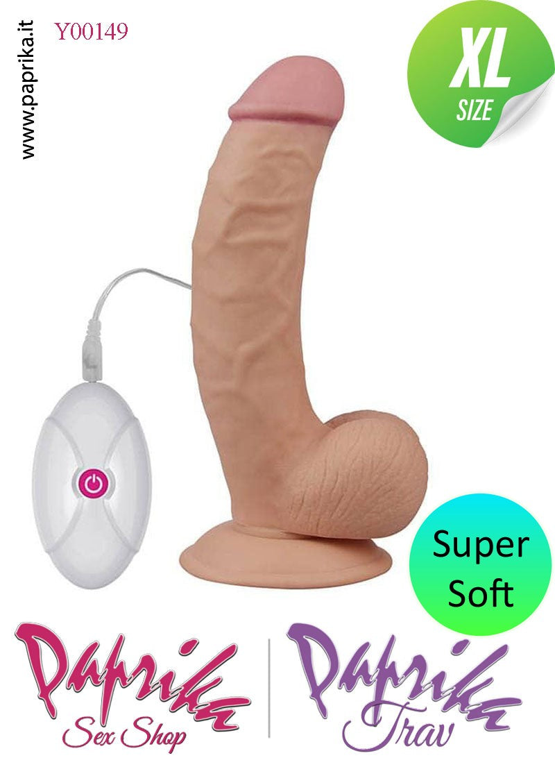 Fallo Testicoli Vibrante Tpe Super Soft Flessibile 21 cm Ø 47 Ventosa Fallo Testicoli Vibrante Tpe Super Soft Flessibile 21 cm Ø 47 Ventosa