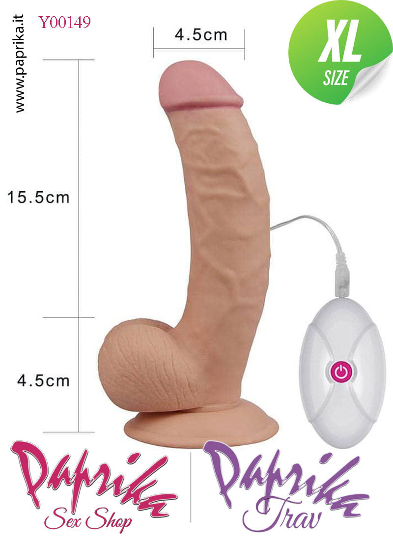 Fallo Testicoli Vibrante Tpe Super Soft Flessibile 21 cm Ø 47 Ventosa Fallo Testicoli Vibrante Tpe Super Soft Flessibile 21 cm Ø 47 Ventosa