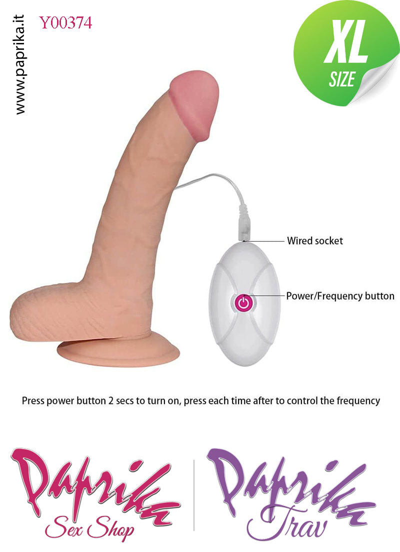 Fallo Testicoli Vibrante Tpe Super Soft Flessibile 22 cm Ø 48 Ventosa Fallo Testicoli Vibrante Tpe Super Soft Flessibile 22 cm Ø 48 Ventosa