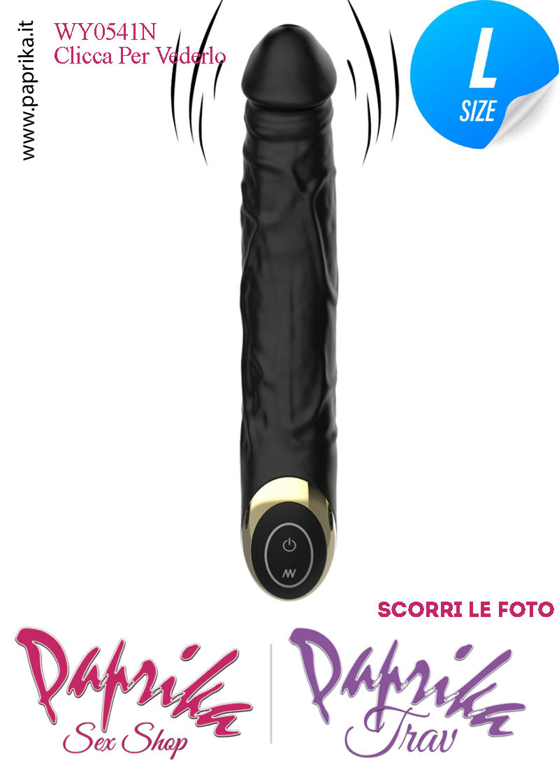 Vibratore Silicone Nero Flessibile Venature 10 Velocità Unisex 22 cm Ø 37 Vibratore Silicone Nero Flessibile Venature 10 Velocità Unisex 22 cm Ø 37